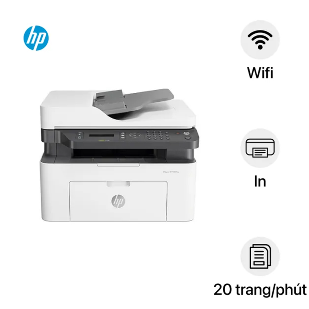 Máy in laser đa năng HP Laser MFP 139fnw A0NU1A (In,  Scan,  Copy,  Fax ,  USB,  LAN,  WIFI) - thay HP 137FNW